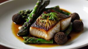 PanSeared_Black_Cod_With_Morels_And_Asparagus