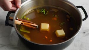 Simmer the broth